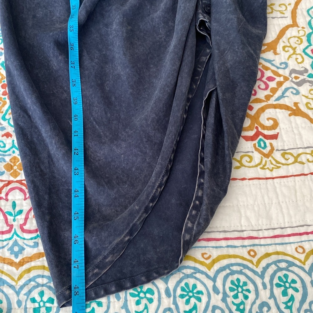 Young Fabulous and Broke CARLING RuchedJean Dress Acid Washed M - Picture 8 of 11